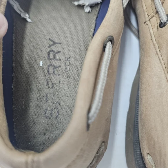 Sperry Authentic Original 2 Eye Boat Shoes Sahara Tan Leather Men's 10.5 - Picture 7 of 9